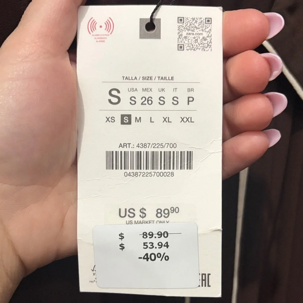 Zara Chocolate Long Sleeve Dress - Picture 2 of 4
